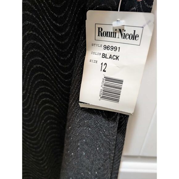 Ronnie Nicole by Ouida Women's 12 Sparkle Sleeveless Black Tank Top Shirt - Picture 5 of 7